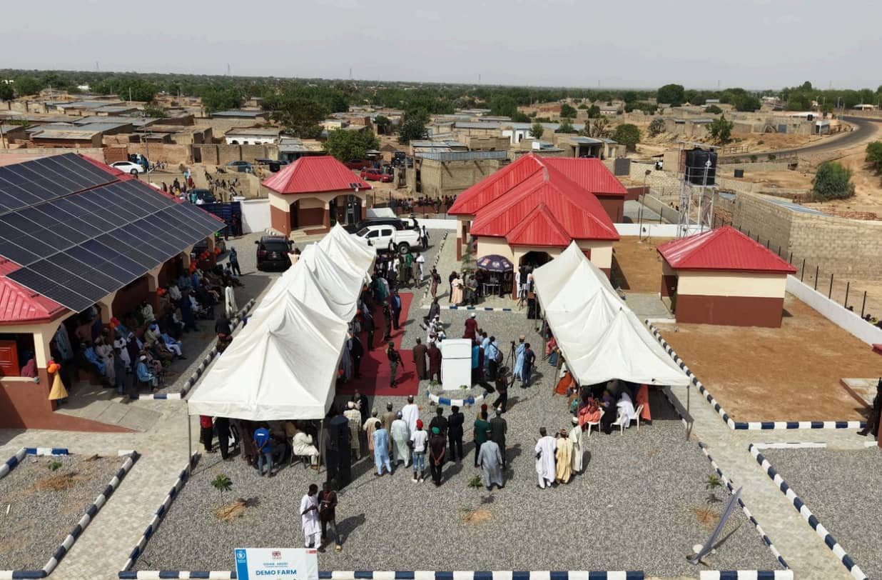 Aerial view of the Gidan Arziki commissioning ceremony