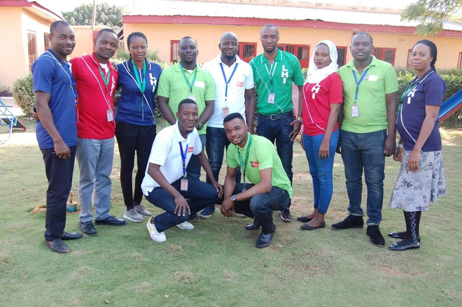 Life Helpers staff on the lawn at Goshen, Tamaje bypass, during the 2018 retreat