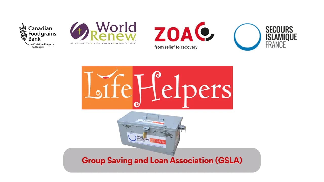 Group Savings and Loan Association (GSLA), with ZOA, Secours Islamique France, Canadian Foodgrains Bank and World Renew