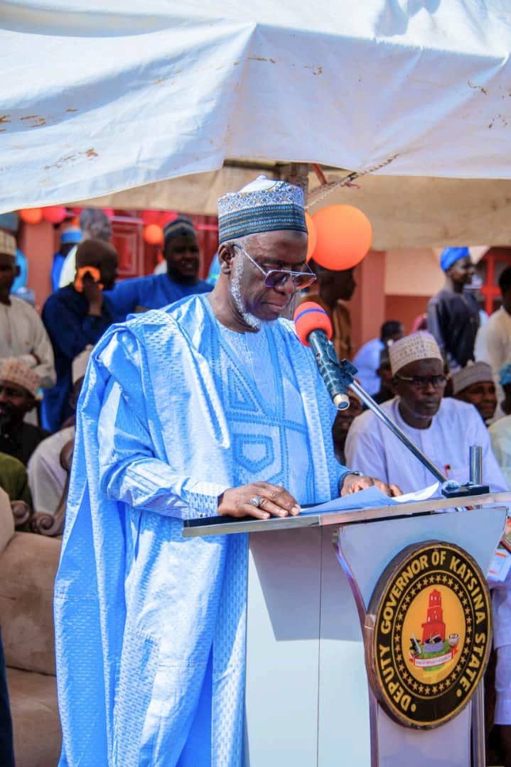 Katsina State Deputy Governor Faruk Lawal Jobe commissioning the Gidan Arziki centre